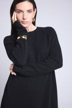 Vestido de cuello redondo Joelia - Negro - Mujer