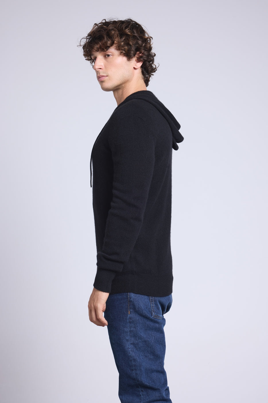 Sudadera con cremallera y capucha John - Negro - Hombre