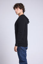 Sudadera con cremallera y capucha John - Negro - Hombre