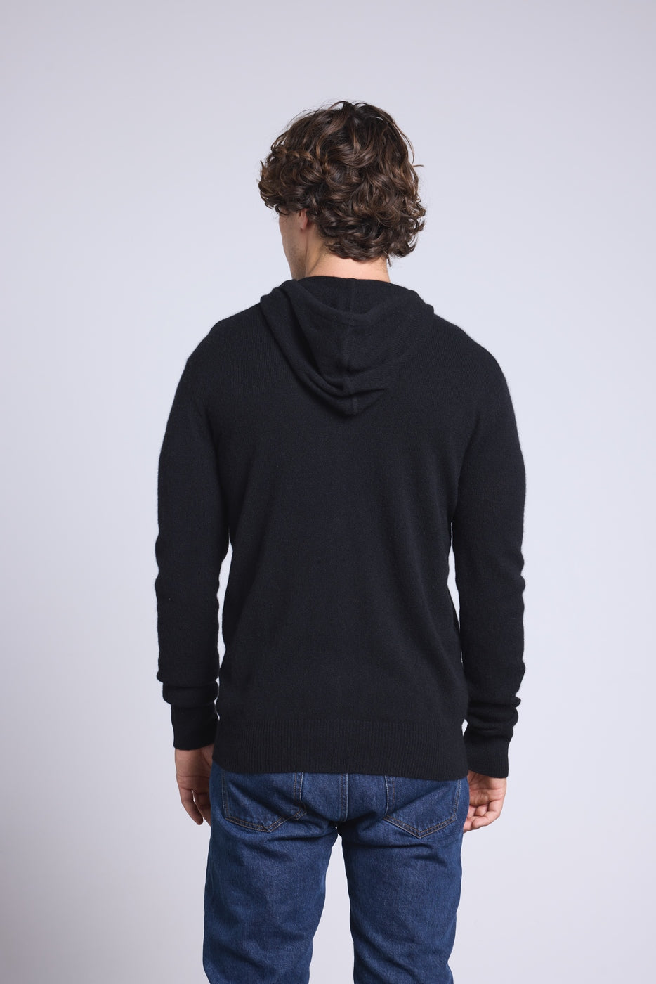 Sudadera con cremallera y capucha John - Negro - Hombre