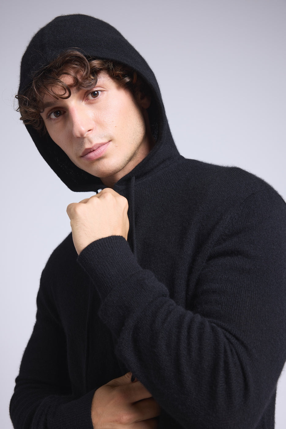 Sudadera con cremallera y capucha John - Negro - Hombre