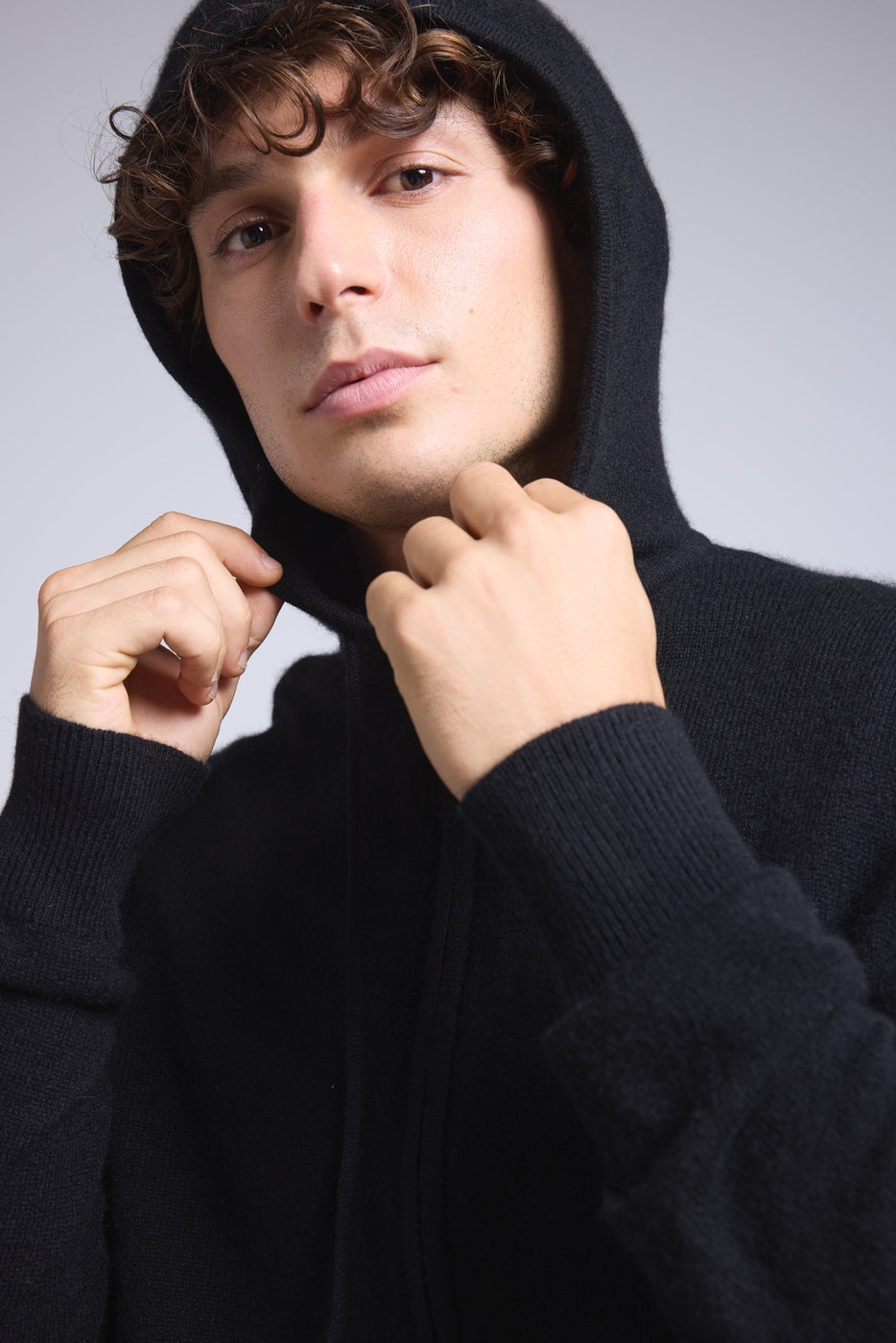 Sudadera con cremallera y capucha John - Negro - Hombre