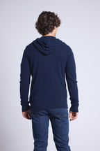 Sudadera Con Cremallera Y Capucha John - Azul Marino - Hombre
