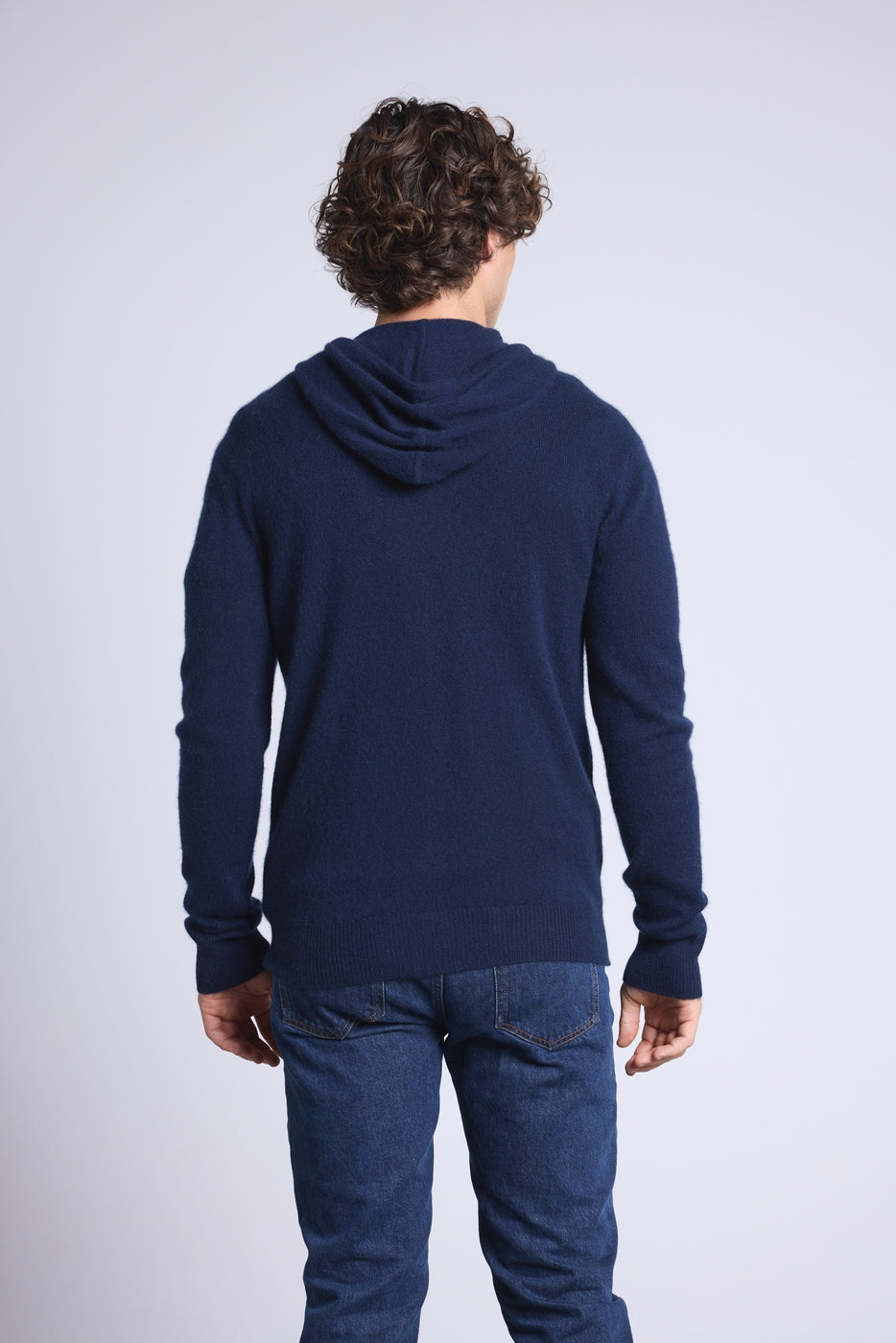 Sudadera Con Cremallera Y Capucha John - Azul Marino - Hombre