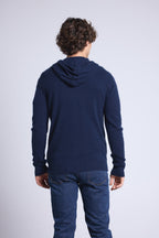 Sweat Zippe A Capuche John - Bleu Marine - Homme