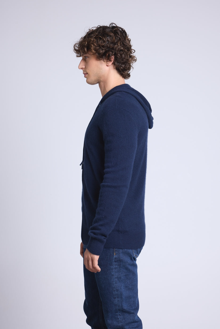 Sweat Zippe A Capuche John - Bleu Marine - Homme