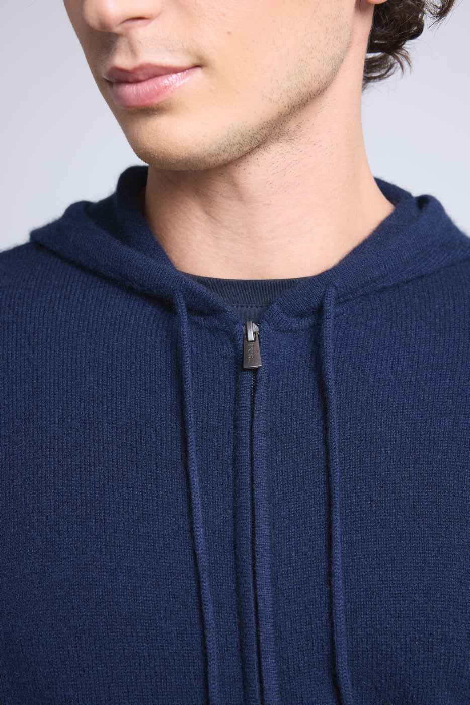 Sudadera Con Cremallera Y Capucha John - Azul Marino - Hombre