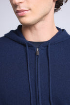 Sudadera Con Cremallera Y Capucha John - Azul Marino - Hombre