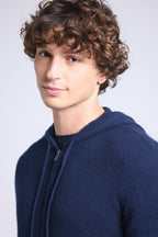 Sudadera Con Cremallera Y Capucha John - Azul Marino - Hombre