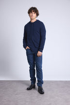 Sweat Zippe A Capuche John - Bleu Marine - Homme