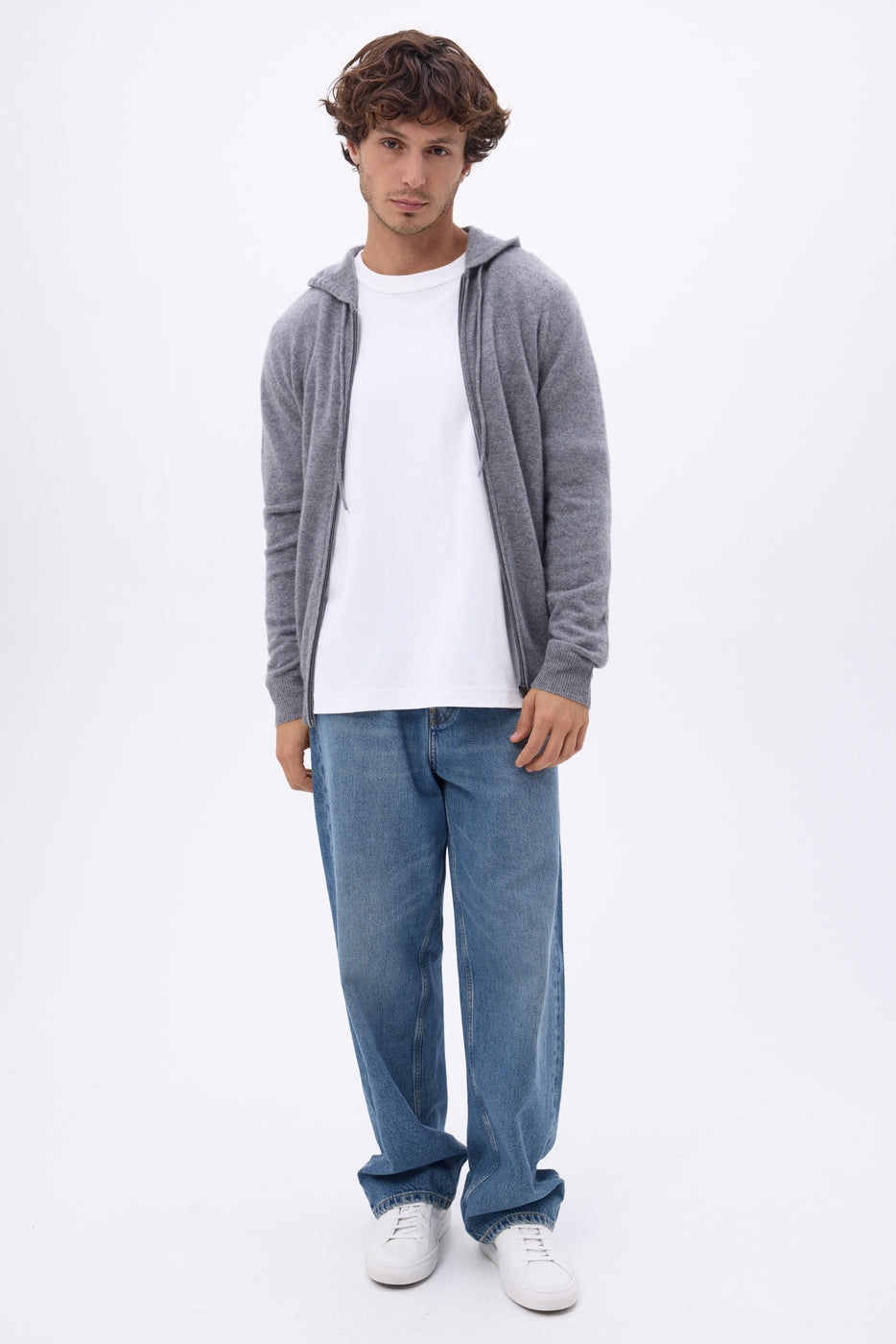 Sweat Zippe A Capuche John - Gris Fonce - Homme