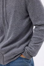 Sweat Zippe A Capuche John - Gris Fonce - Homme