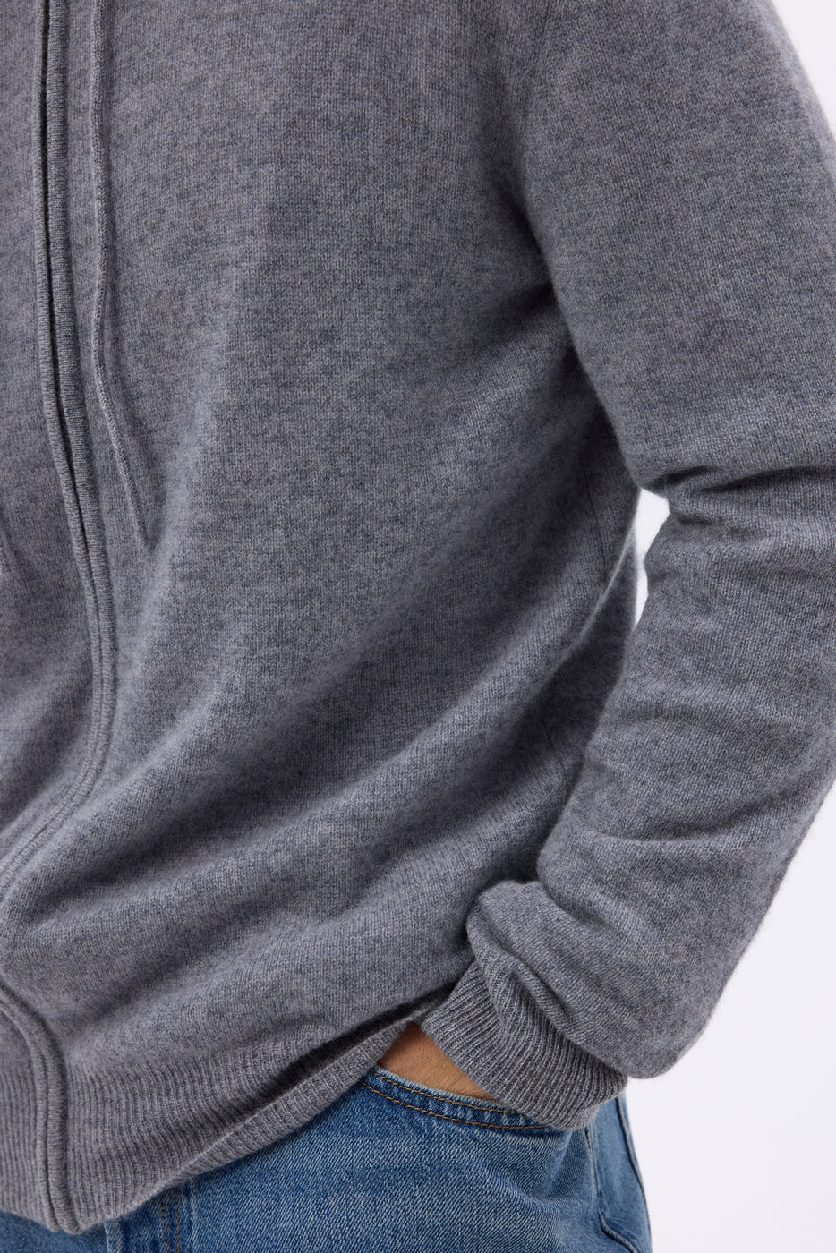 Sweat Zippe A Capuche John - Gris Fonce - Homme