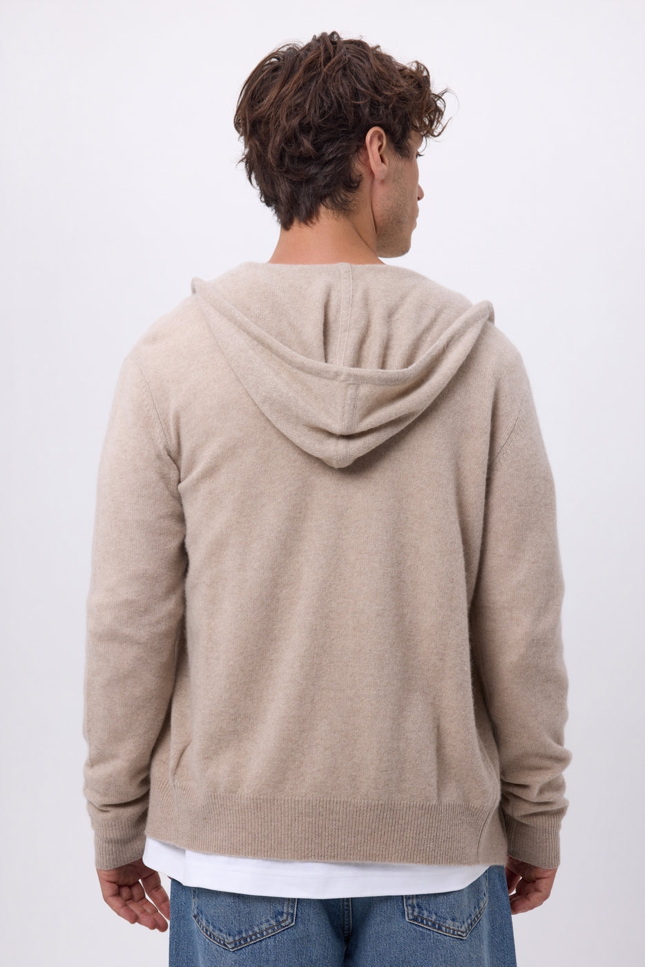 Sudadera con capucha y cremallera John - Beige claro - Hombre