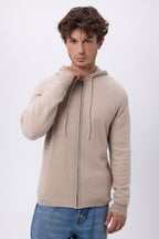 Sudadera con capucha y cremallera John - Beige claro - Hombre