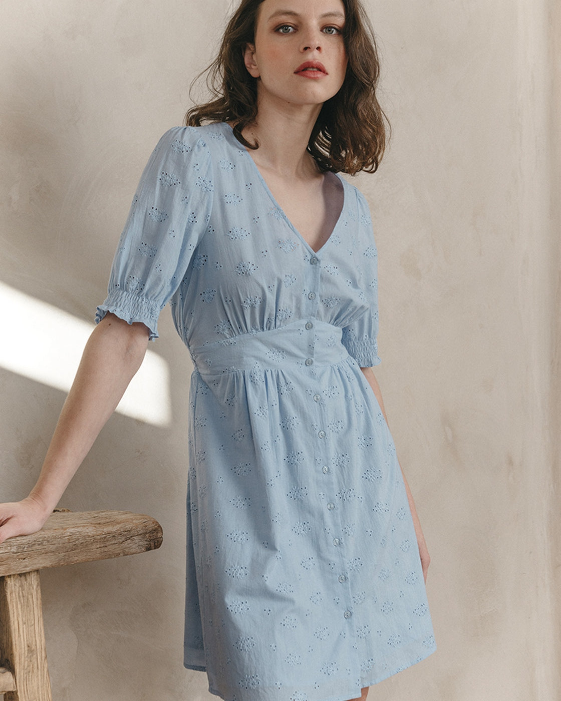 Vestido Corto Joie - Azul
