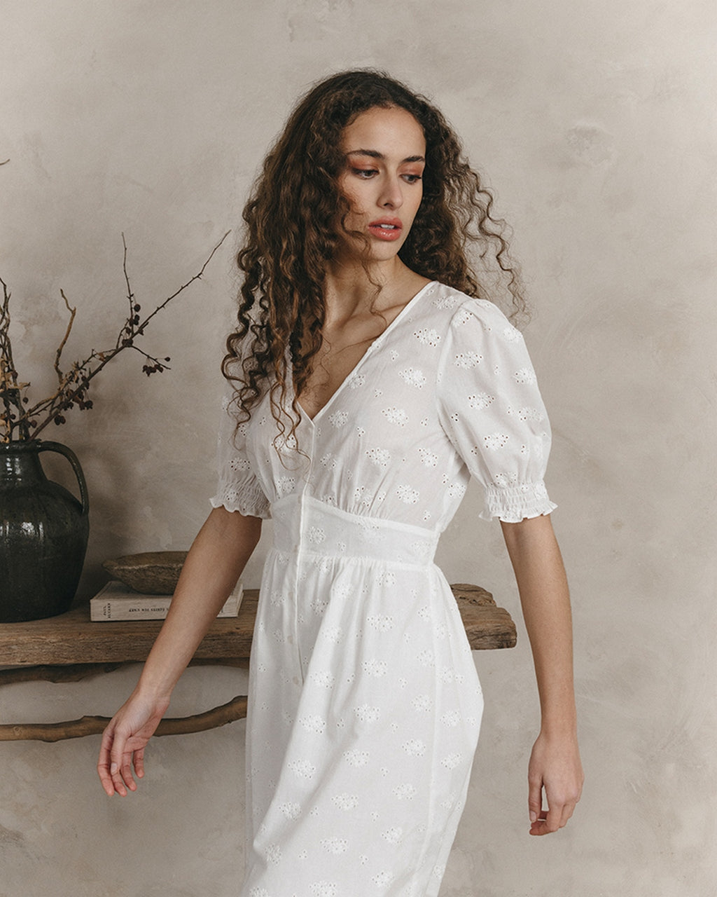 Joie Short Dress - Ecru