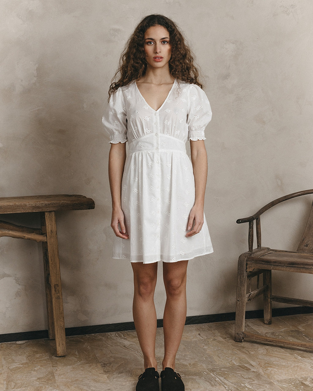 Joie Short Dress - Ecru
