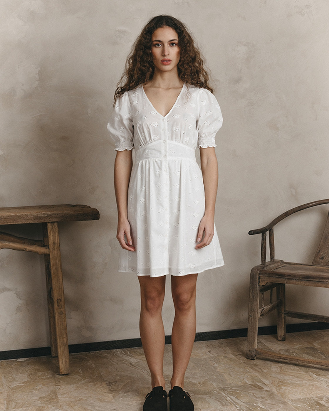 Joie Short Dress - Ecru