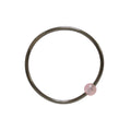 Aro Budista Aura – Dark Silver & Cuarzo Rosa