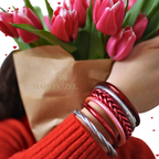 Brazalete Budista Mantra Burdeos