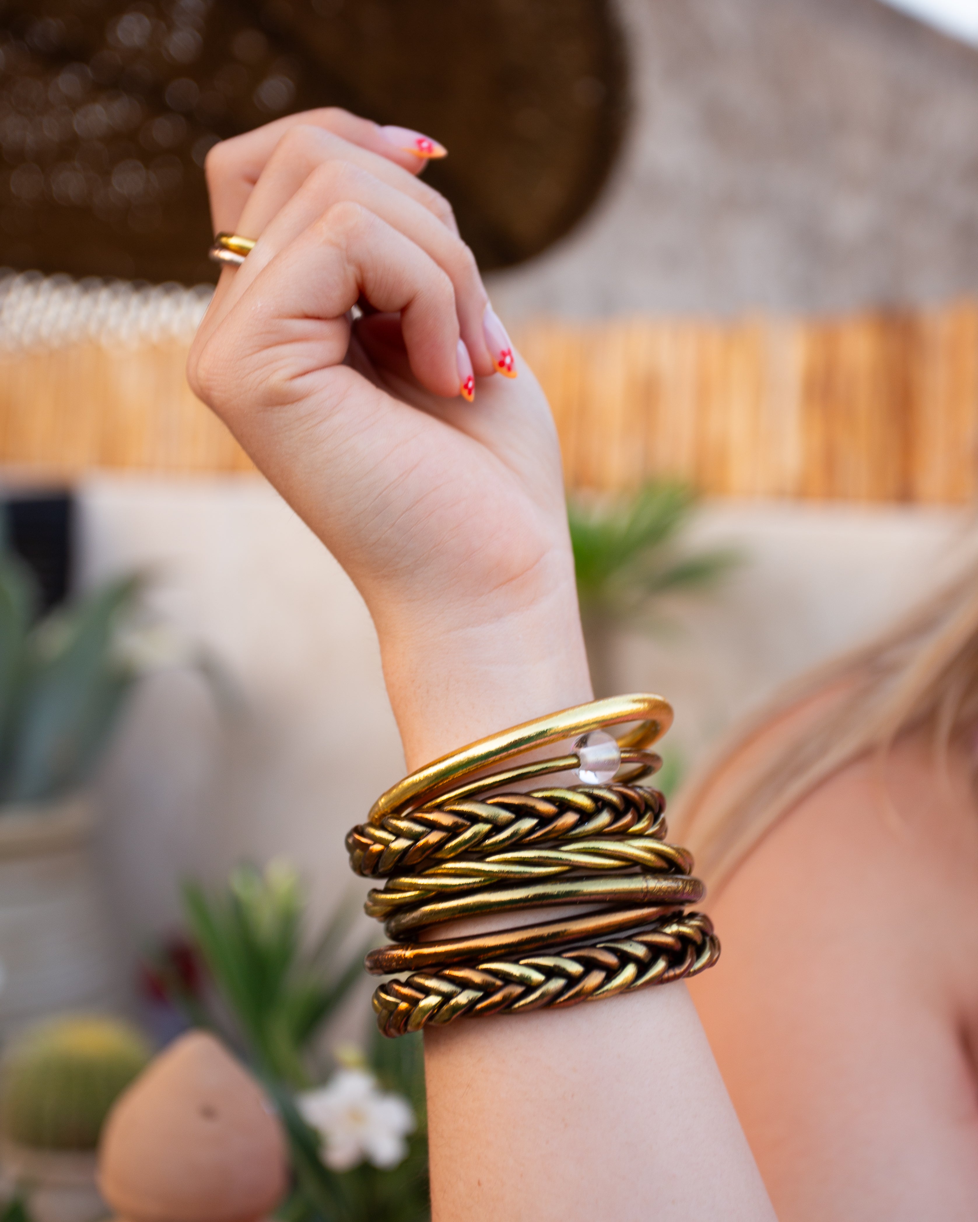 Brazalete Budista Mantra Bronce