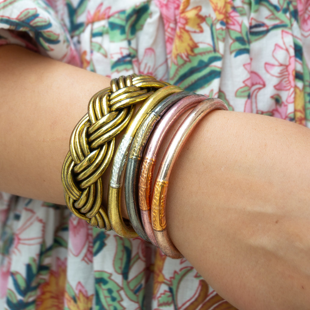 Aro Budista Mantra Dark Silver mantra Gold