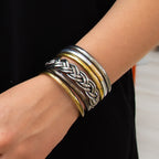 Aro Budista Mantra Dark Silver