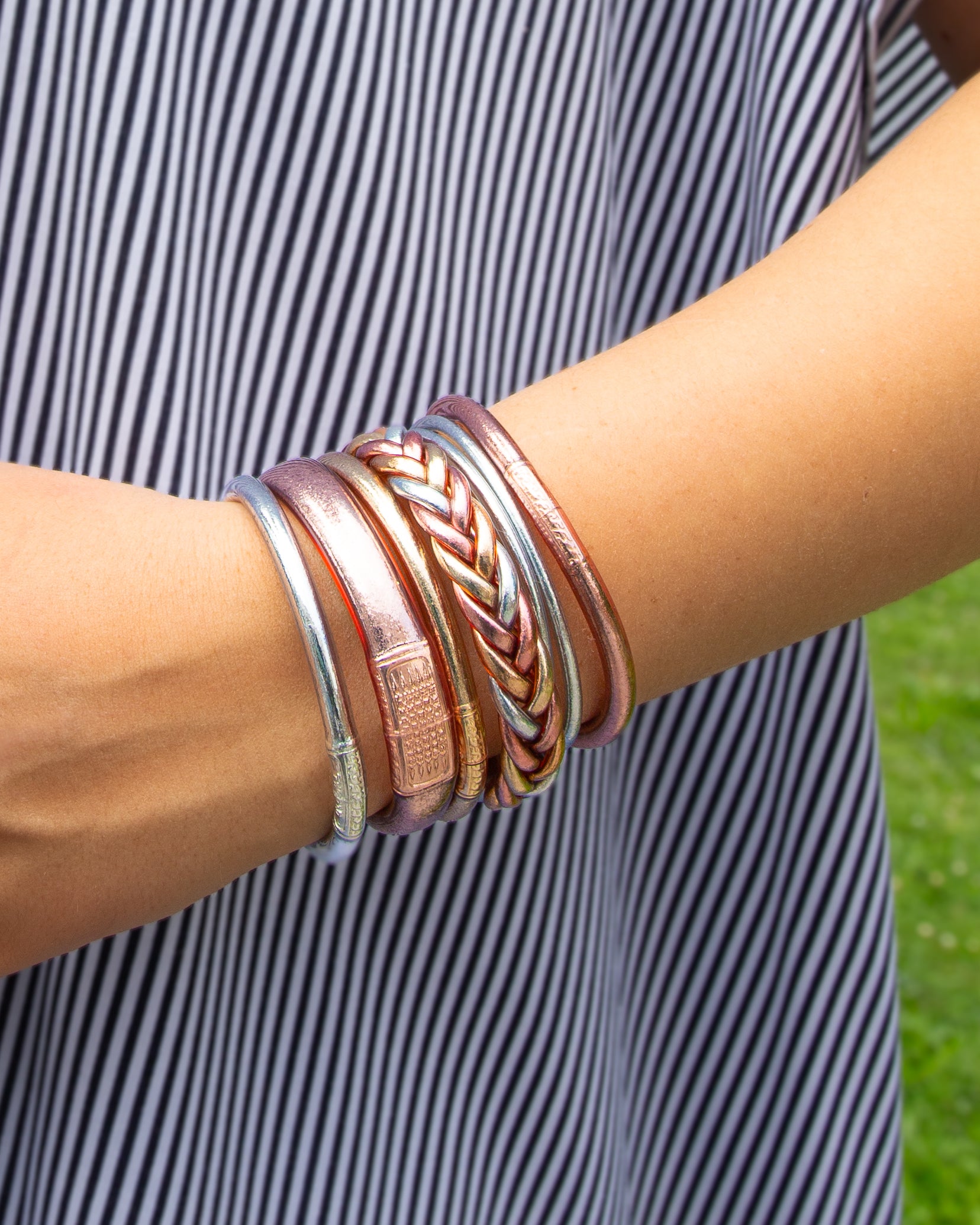 Jonc Budista Mantra Pink Gold