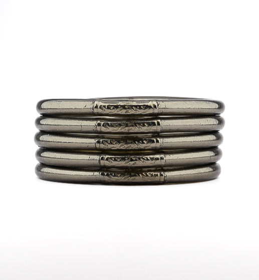 Jonc Budista Mantra Silver Antique