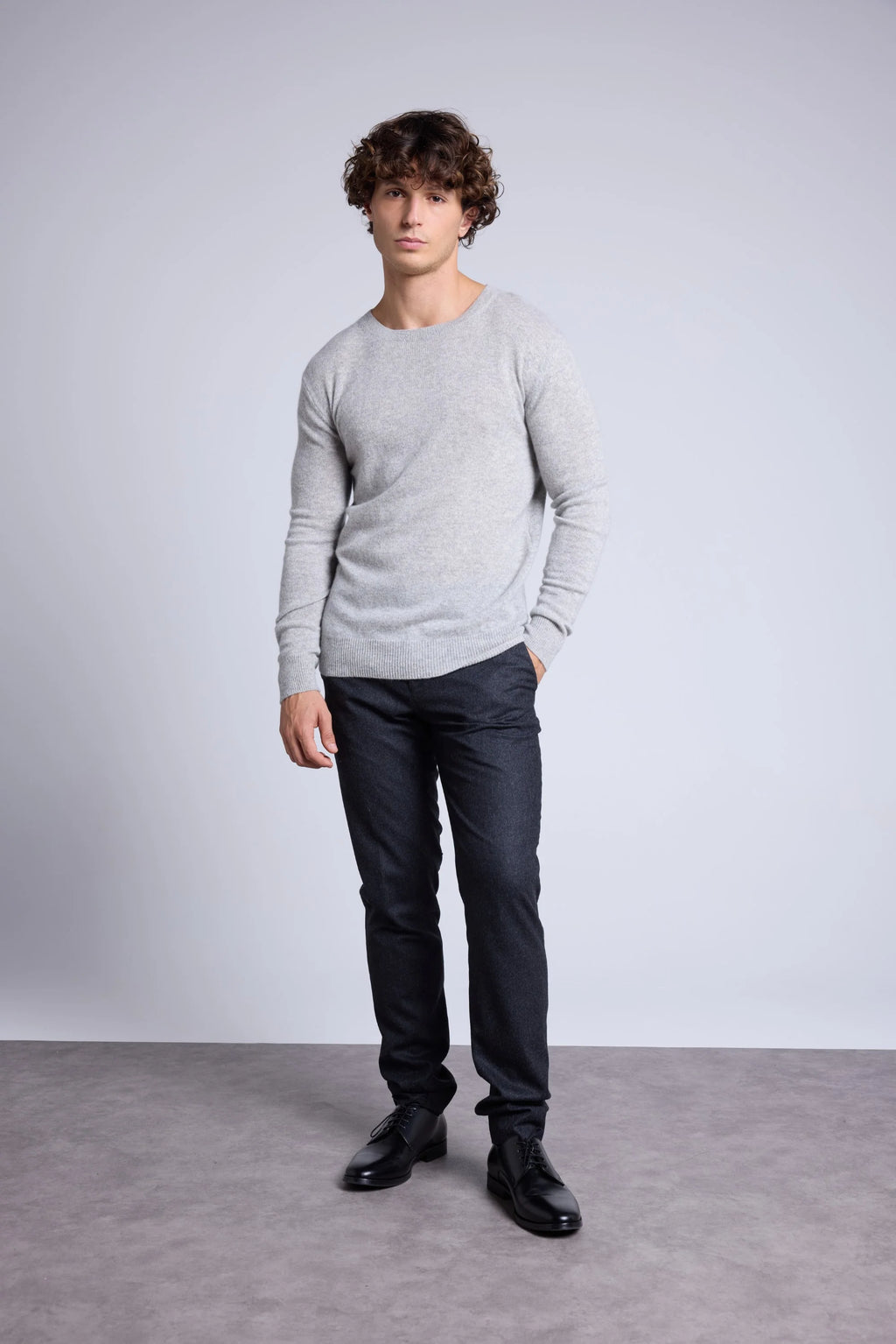 Jersey de cuello redondo Josh - Gris claro - Hombre