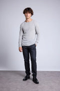 Jersey de cuello redondo Josh - Gris claro - Hombre