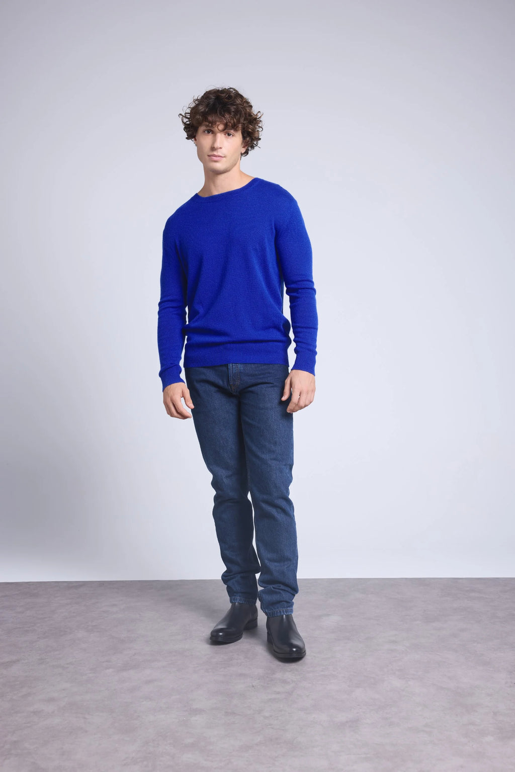 Josh Crew Neck Jumper - Royal Blue - Men
