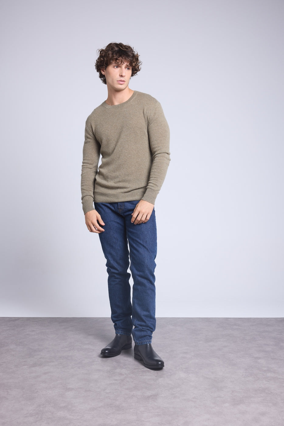 Jersey de cuello redondo Josh - Verde caqui - Hombre