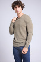 Jersey de cuello redondo Josh - Verde caqui - Hombre
