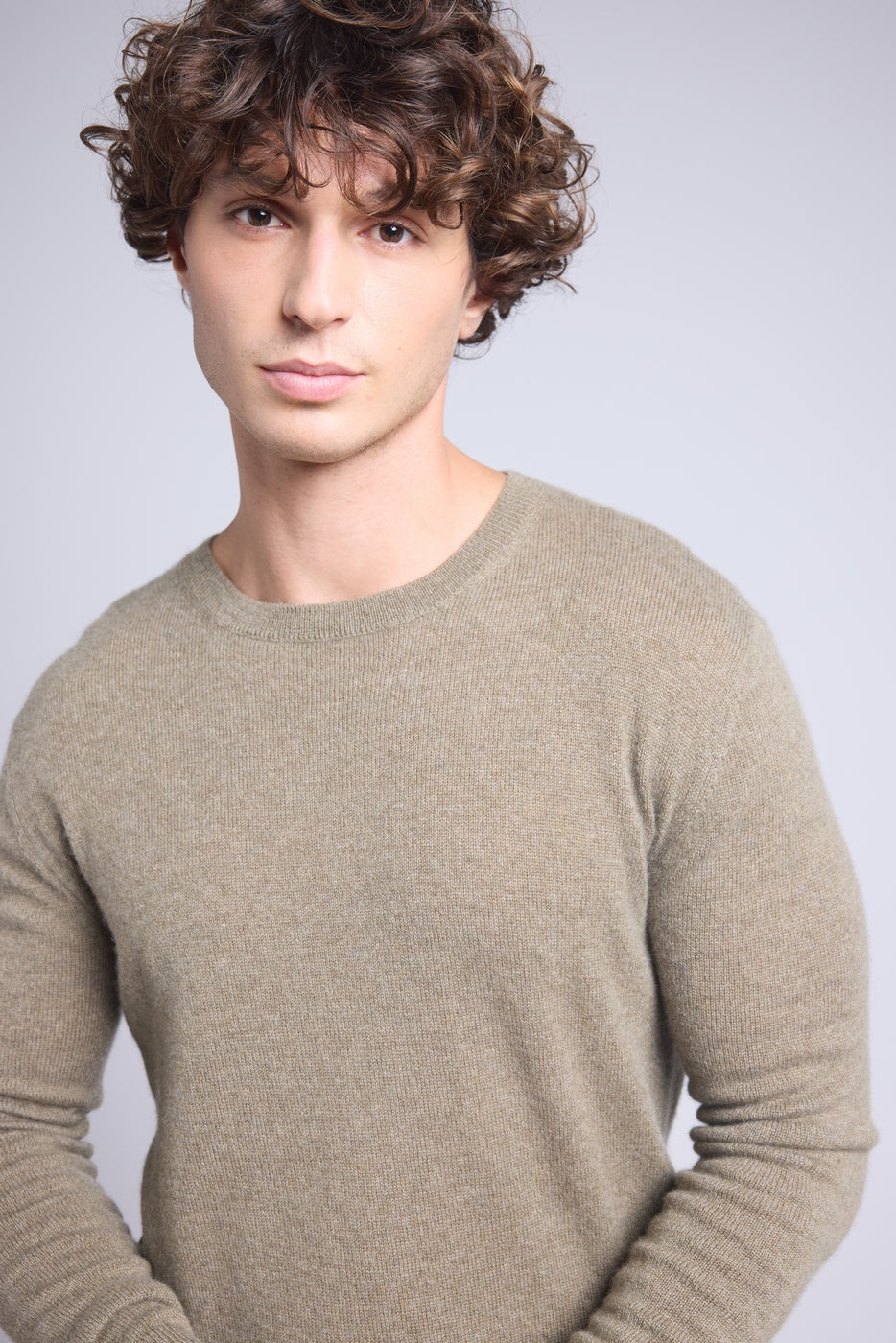 Jersey de cuello redondo Josh - Verde caqui - Hombre