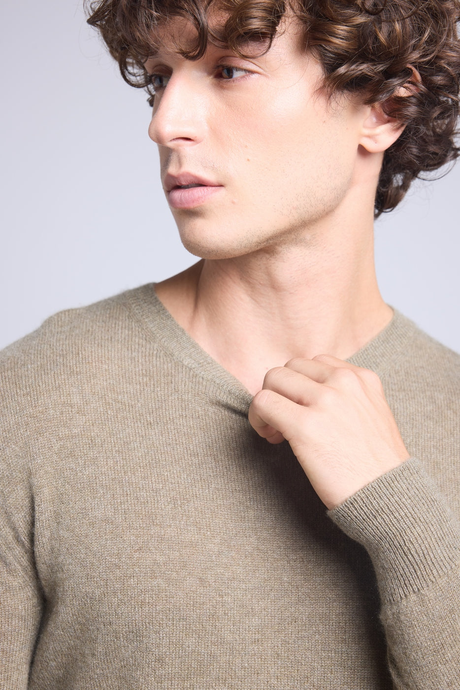 Jersey de cuello redondo Josh - Verde caqui - Hombre