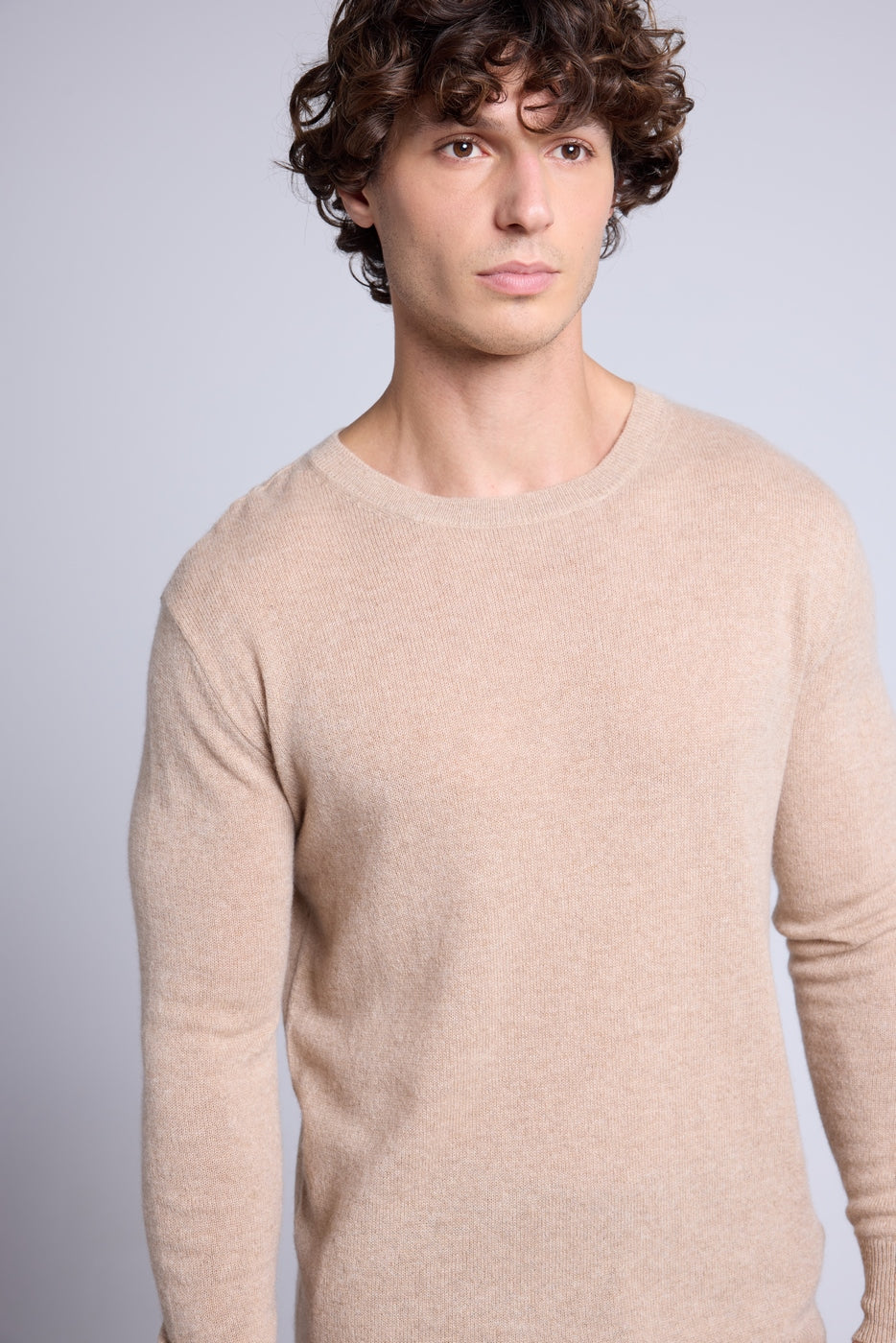 Pull Col Rond Josh - Beige Creme - Homme