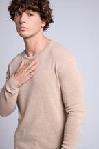 Pull Col Rond Josh - Beige Creme - Homme