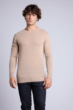 Pull Col Rond Josh - Beige Creme - Homme