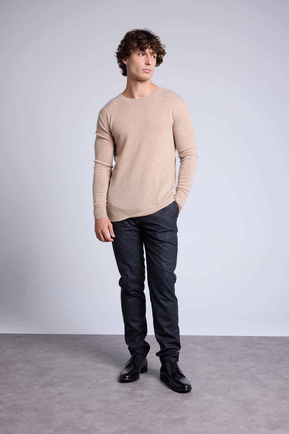 Pull Col Rond Josh - Beige Creme - Homme