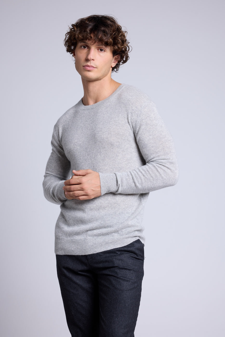 Jersey de cuello redondo Josh - Gris claro - Hombre