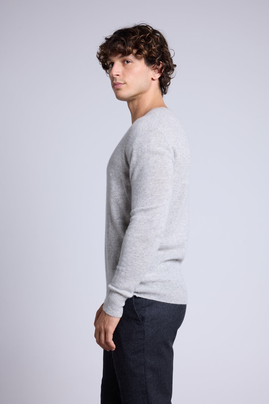 Jersey de cuello redondo Josh - Gris claro - Hombre
