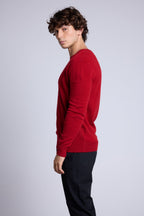 Pull Col Rond Josh - Rouge Bordeau - Homme