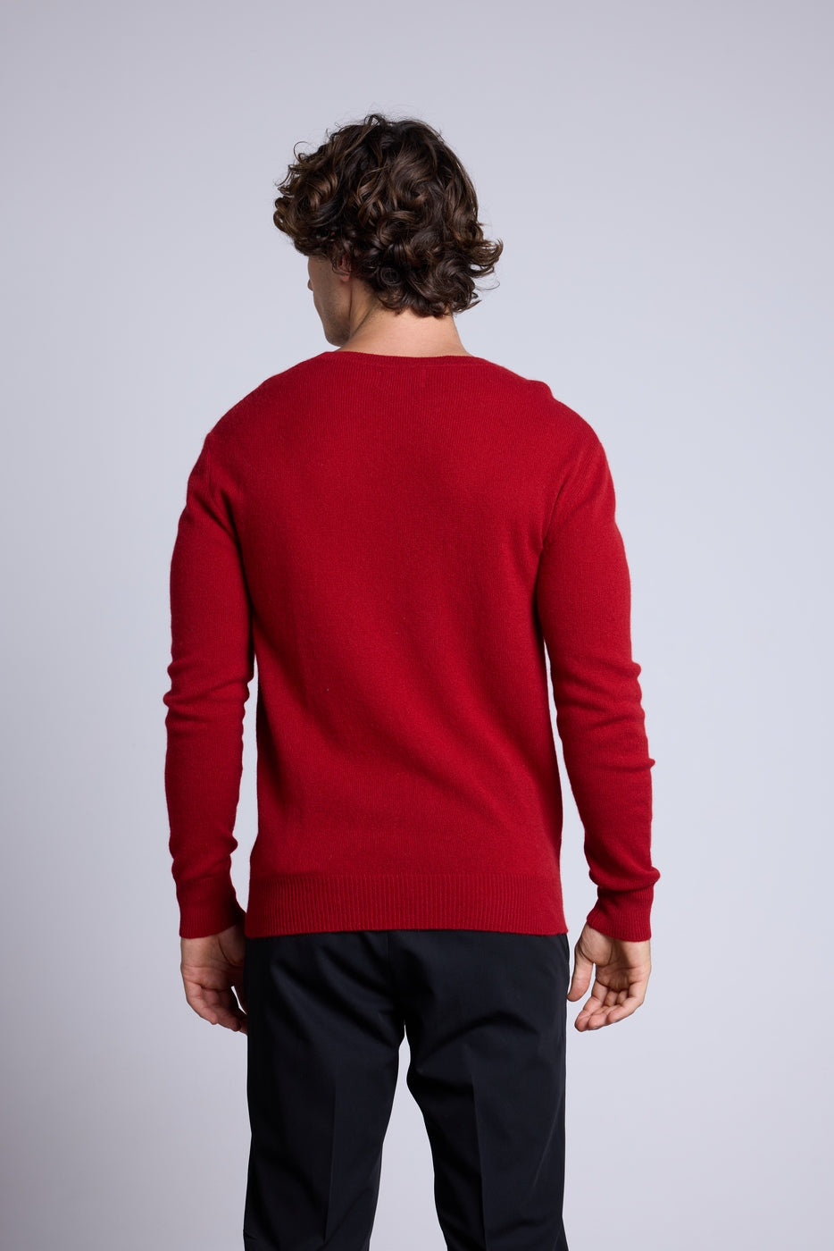 Pull Col Rond Josh - Rouge Bordeau - Homme