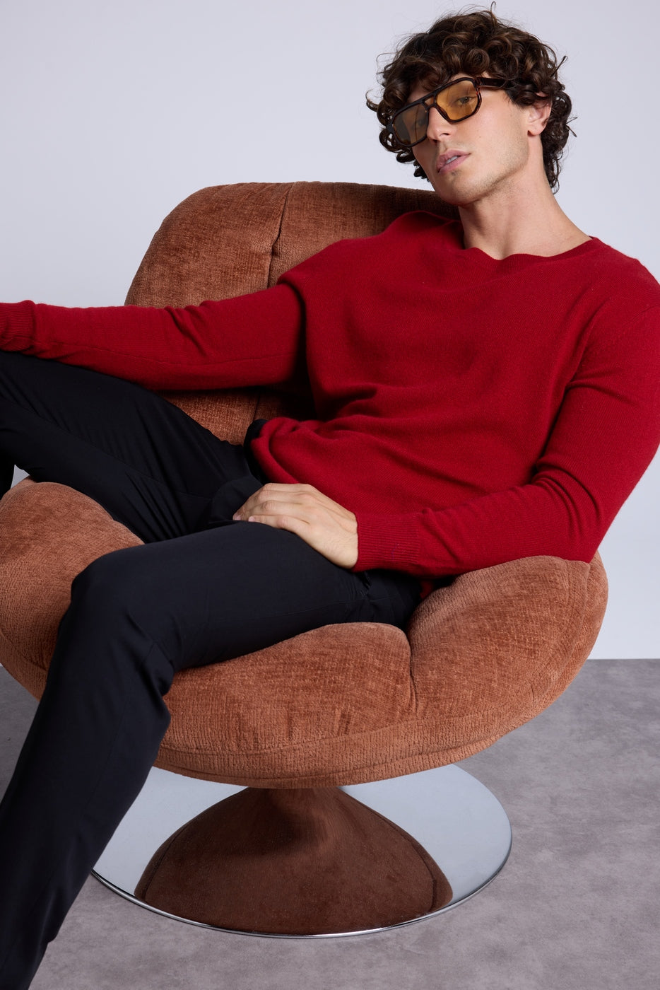 Jersey Cuello Redondo Josh - Rojo Burdeos - Hombre