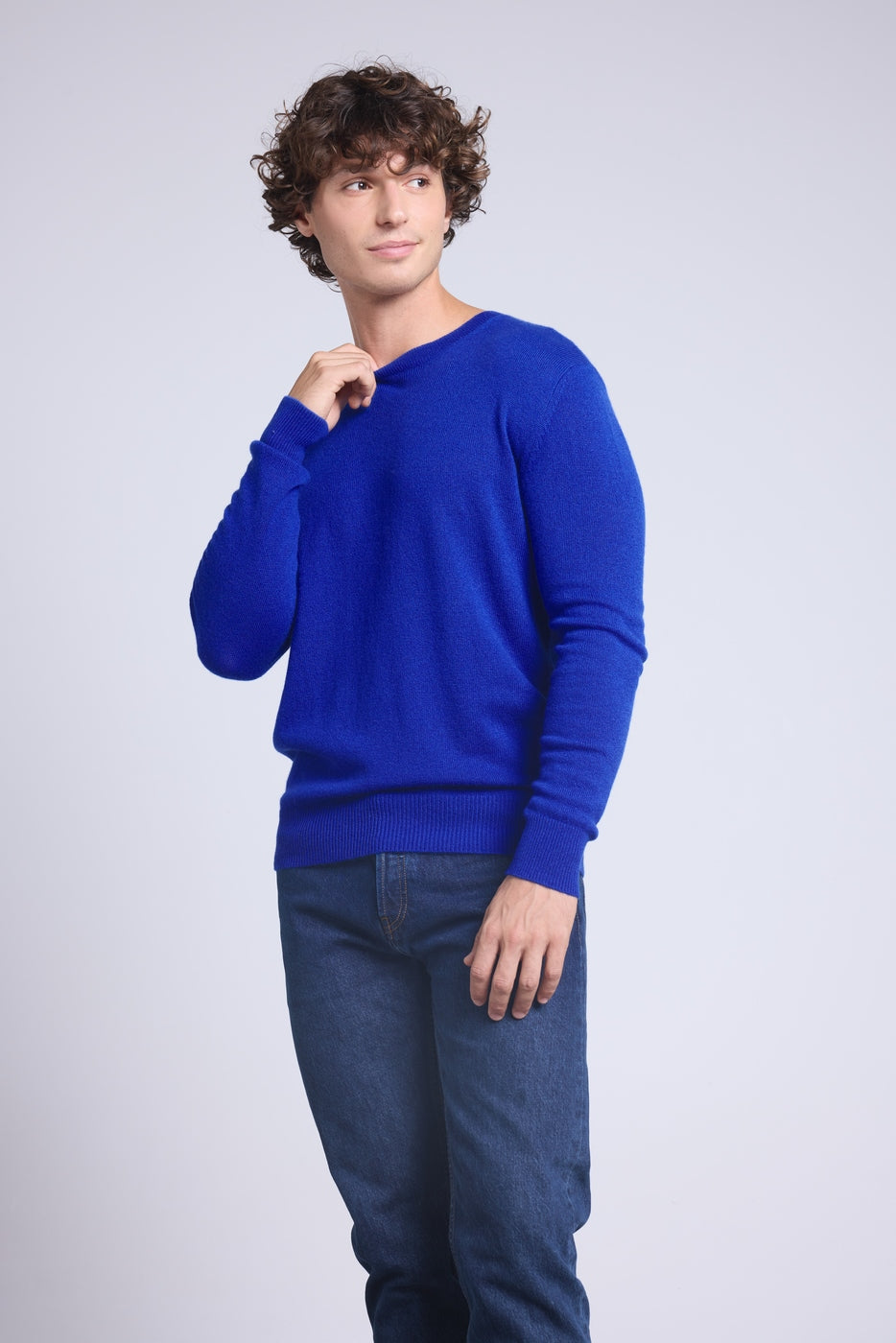Josh Crew Neck Jumper - Royal Blue - Men