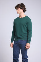 Jersey de cuello redondo Josh - Verde botella - Hombre
