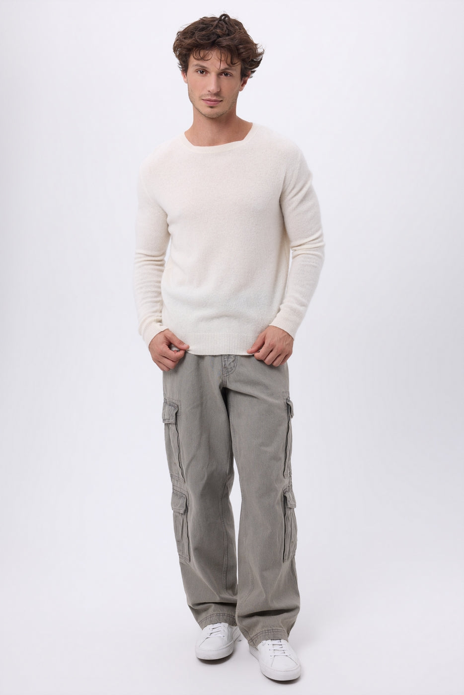 Col Rond Josh - Blanc - Homme