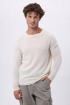 Col Rond Josh - Blanc - Homme